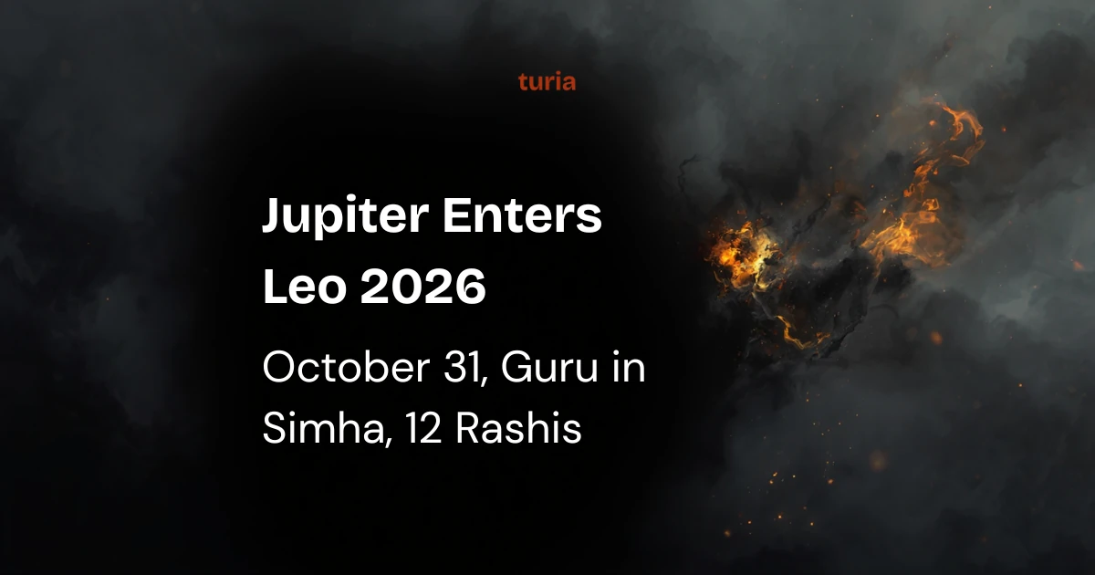 Jupiter Enters Leo on October 31, 2026: What Guru in Simha Means for All 12 Rashis