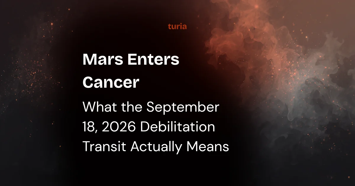 Mars Enters Cancer: What the September 18, 2026 Debilitation Transit Actually Means