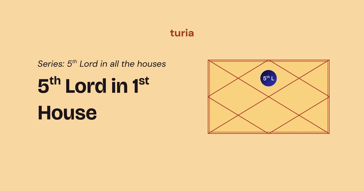 5th Lord in the 1st House: When Your Intelligence, Creativity and Past-Life Merit Become Your Personality