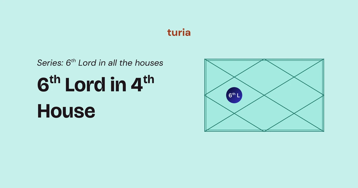 6th Lord in the 4th House: When Work, Worry and the Idea of Home Collide